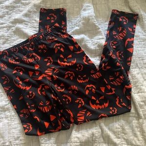 Halloween pumpkin leggings